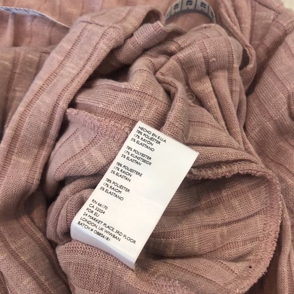 𝅺free people beach dusty pink tie keyhole too xs - Picture 7 of 7